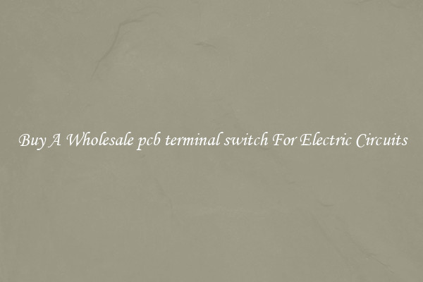 Buy A Wholesale pcb terminal switch For Electric Circuits