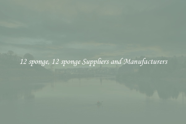 12 sponge, 12 sponge Suppliers and Manufacturers