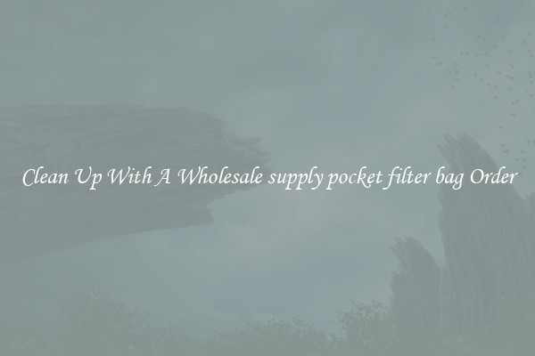 Clean Up With A Wholesale supply pocket filter bag Order