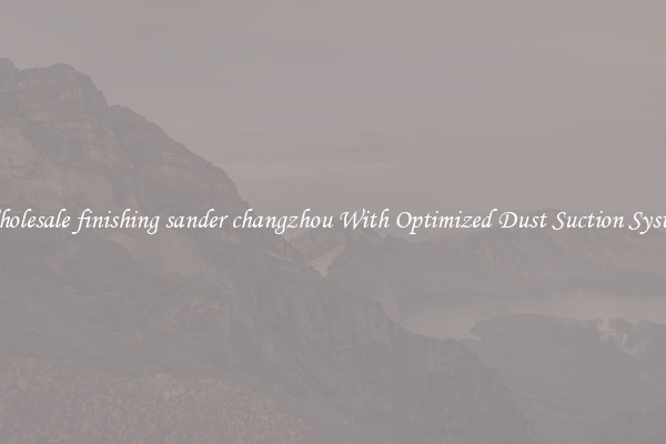 Wholesale finishing sander changzhou With Optimized Dust Suction System